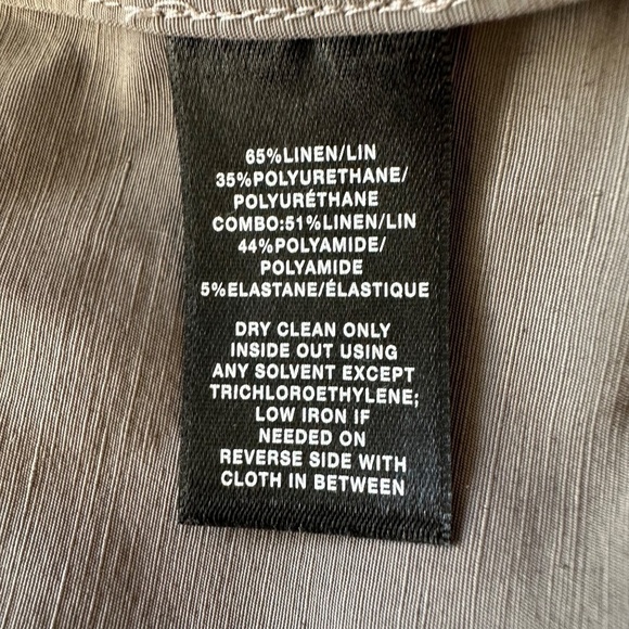 Lafayette 148 New York Size 6 Linen Blend Gray Pockets Faux Snake Print Jacket - Picture 11 of 16